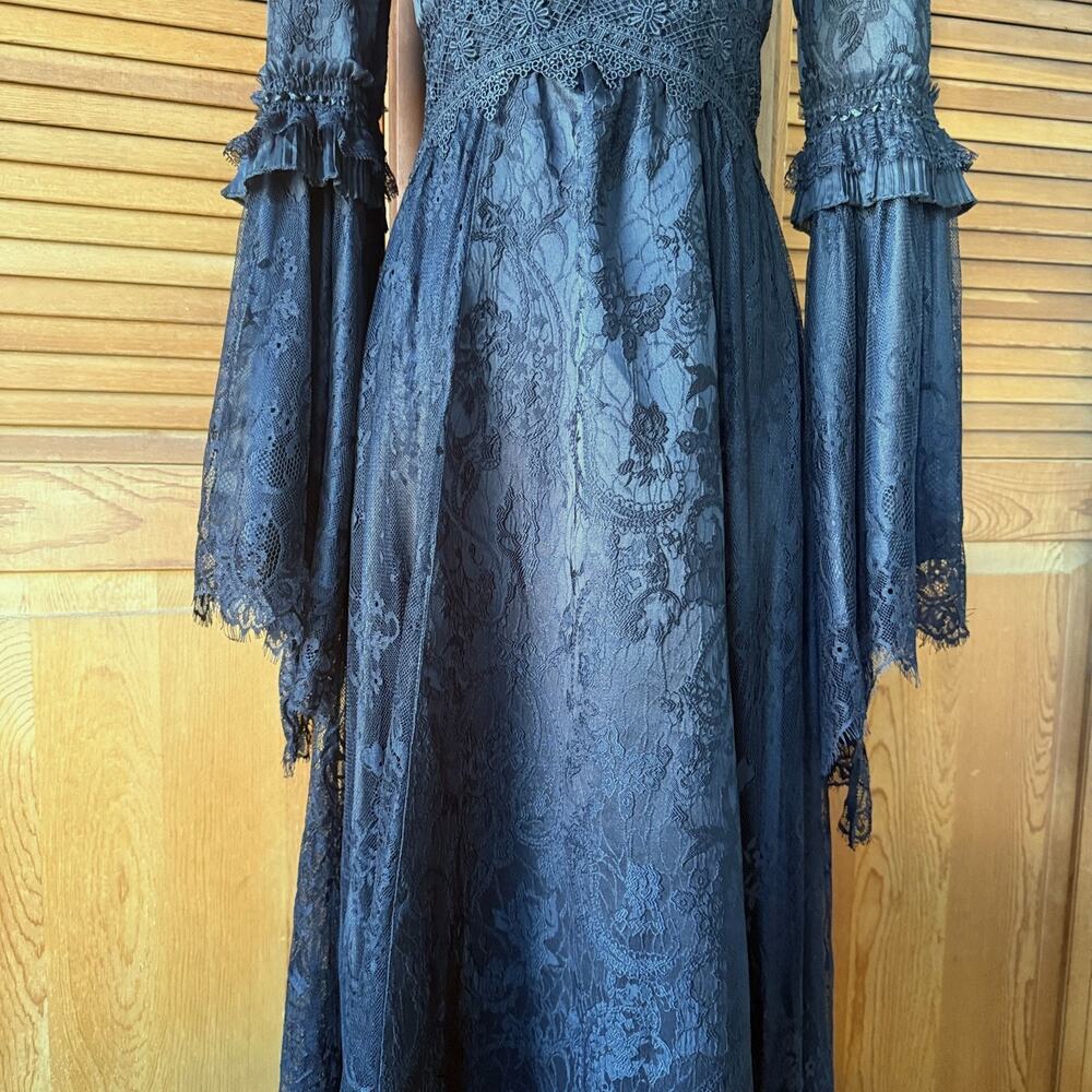 Dark in Love Gothic Victorian Vampire Medieval Ophelia's Pleasures Dress - Picture 7 of 17
